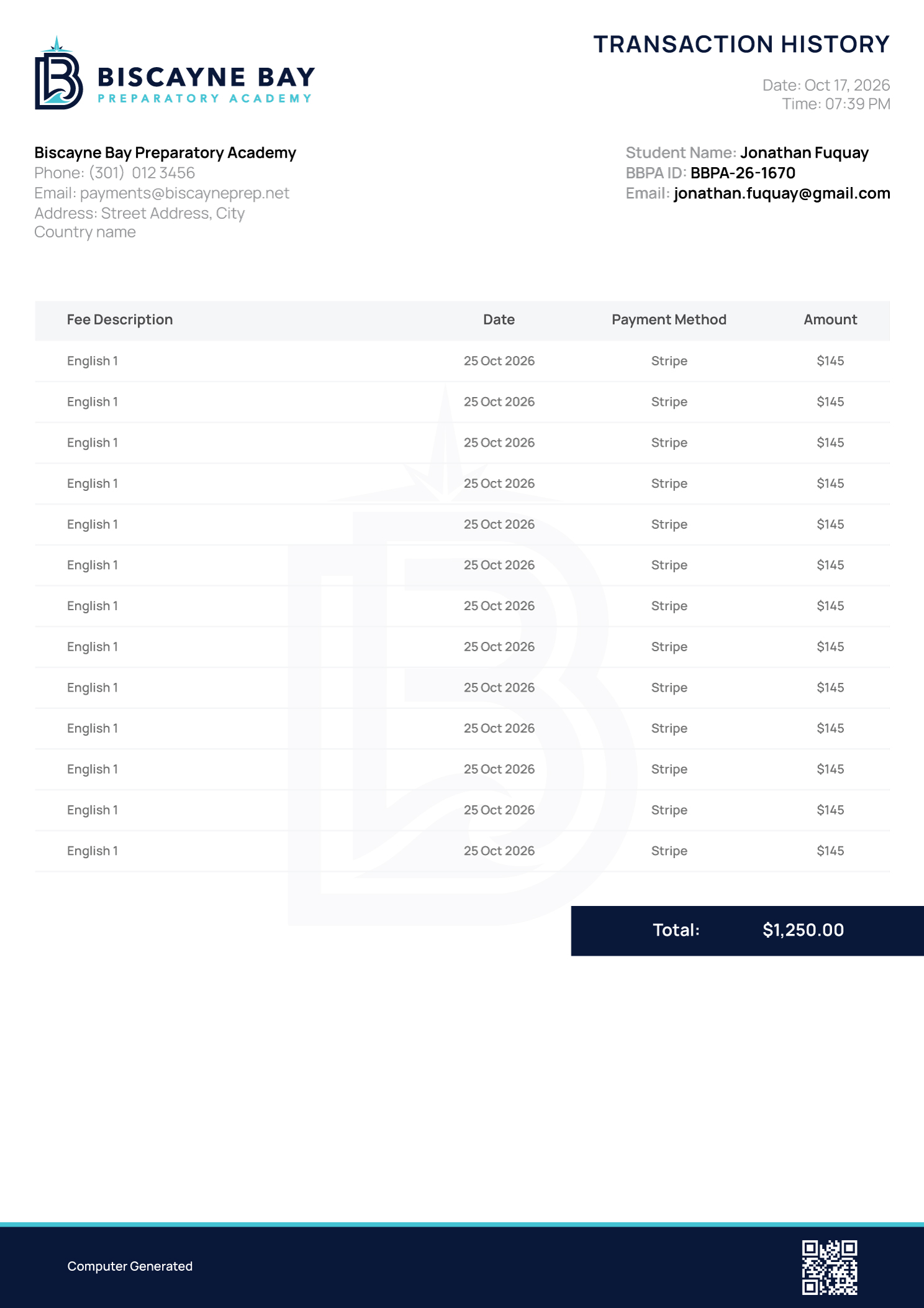 Aster & Co. letterhead design